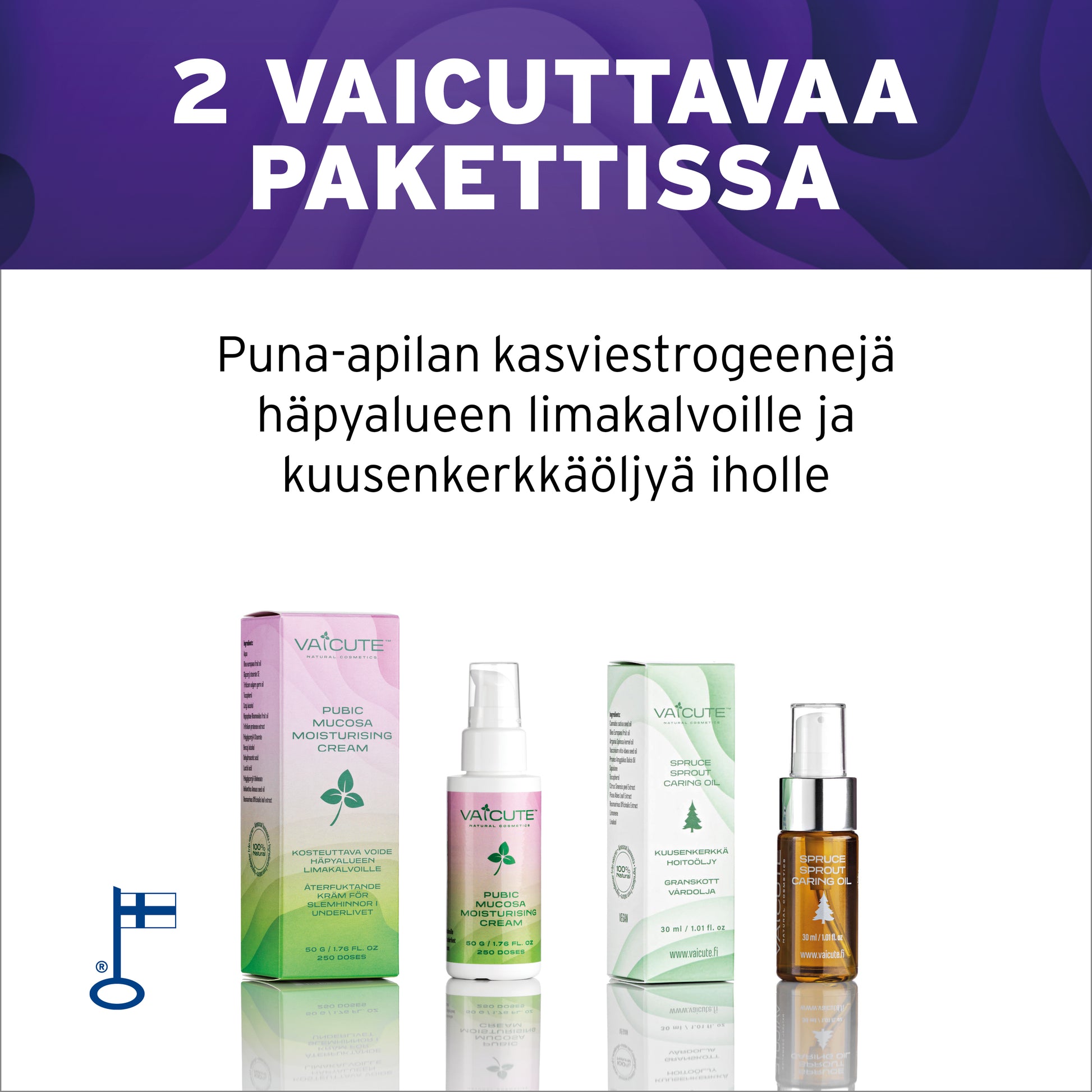 Puna-apilavoide ja kuusenkerkkäöljy yhteispaketti - Vaicute Natural Cosmetics
